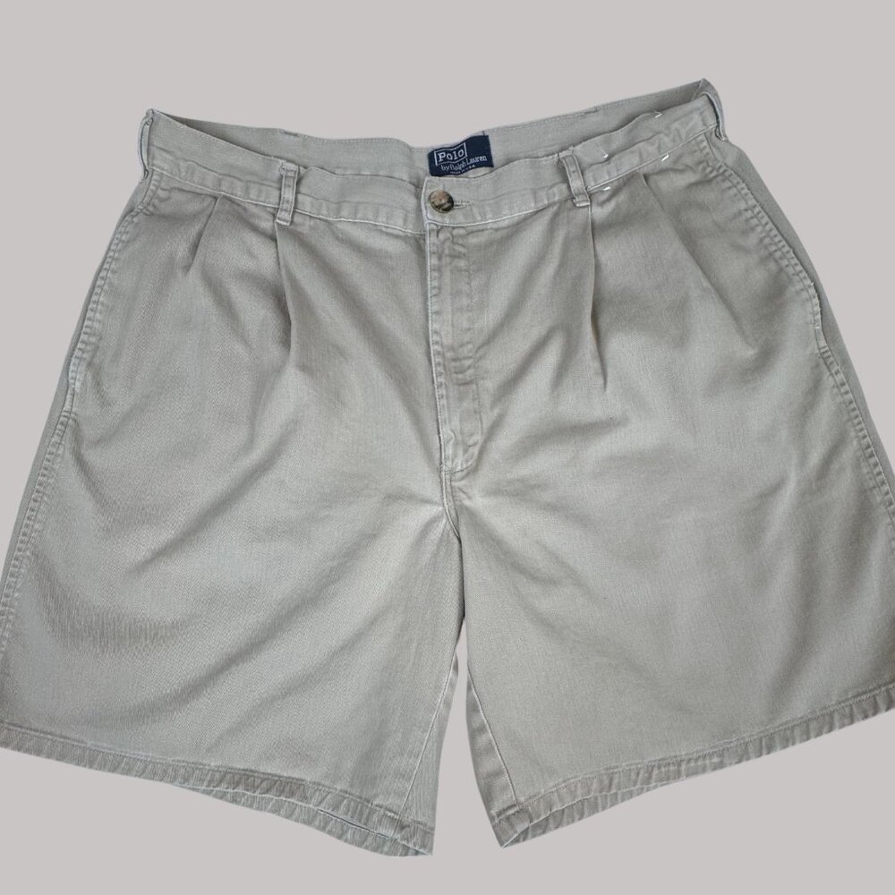 Vintage Polo by Ralph Lauren Men's Khaki Shorts Size 36 Waist Made in USA